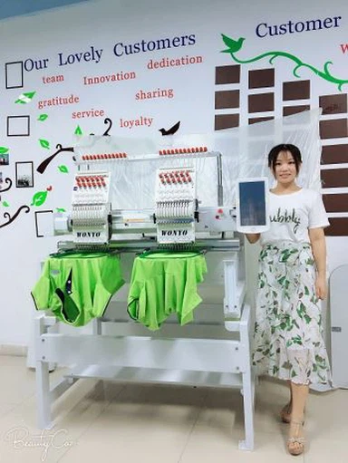 좋은 품질의 자수 기계 가격으로 최고의 2 헤드 컴퓨터 자수 기계